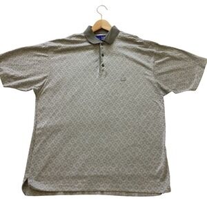 Dunhill Golf Polo Shirt Mens Large Grey Mercerised Cotton Made in Italy